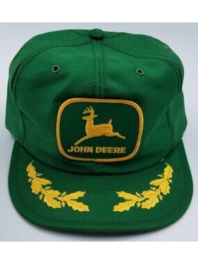 John Deere Vintage Louisville MFG.CO. Green Snapback Trucker Hat Cap Made in USA